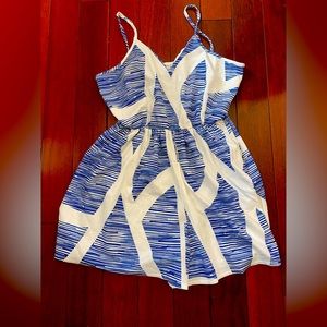 White and blue romper